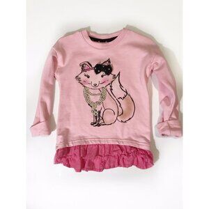 Fleurish Girl Fox Peplum Top 3T